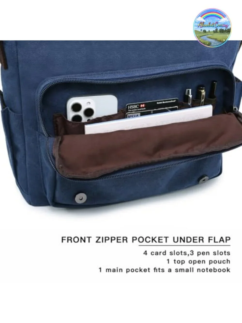 Dasein Unisex Canvas Messenger Bag Fits 15 inch Laptop Travel Crossbody